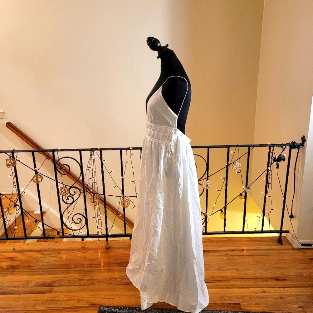 NWT Commense Backless Pleated Deep V-Neck Dress -gorgeous! Size Large ❤️ - Picture 9 of 14